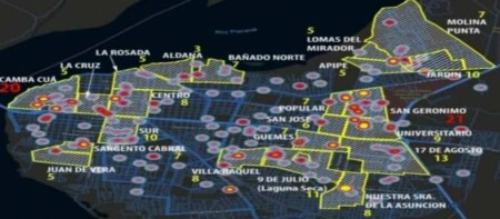 Covid: San Gerónimo y Cambá Cuá, los barrios con más casos activos.